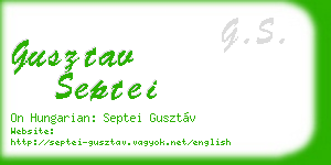 gusztav septei business card