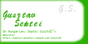 gusztav septei business card